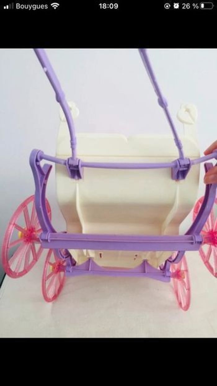 Barbie vintage années 90 cheval et sa calèche - photo numéro 3