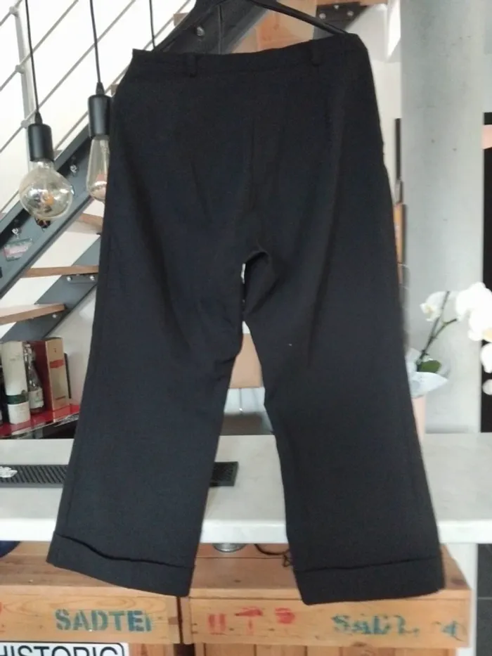 Pantacourt jambe large taille haute