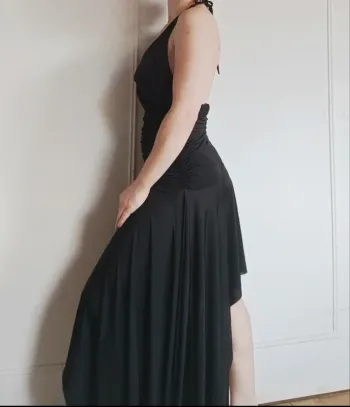 🖤robe noir satiné femme adc Esprit taille sm 36 /38 tendance sexy chic