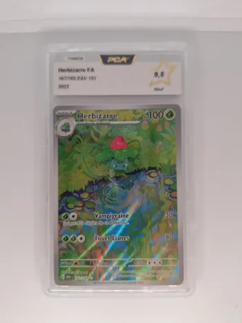 Carte Pokémon Herbizarre 151 Gradée 9.5 PCA