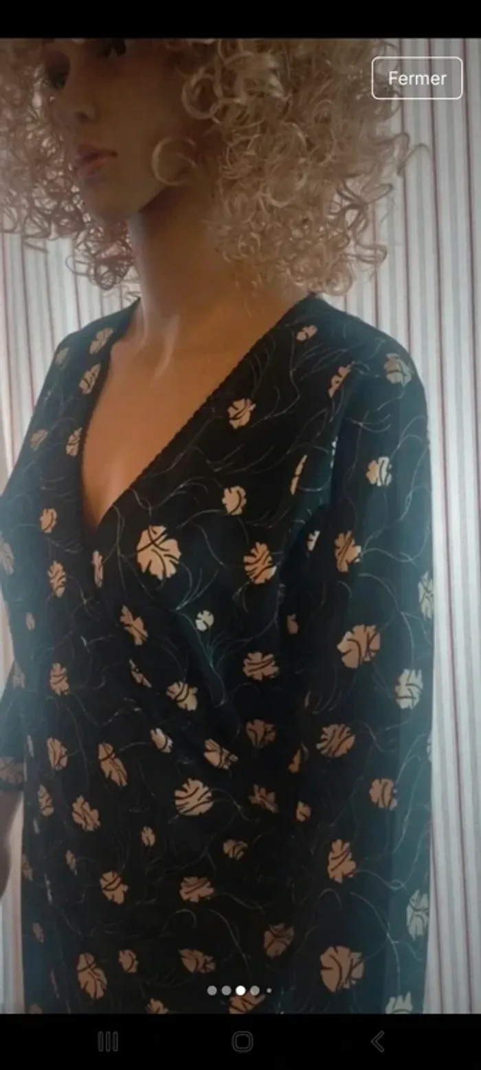 Jolie Robe noire et blanche King Louie taille L - photo numéro 4