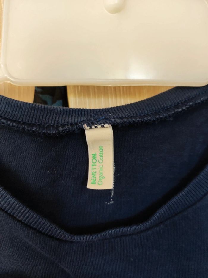 T shirt bleu Smile Benetton 6 ans - photo numéro 2