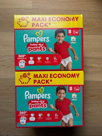 116 couches culottes Pampers pants taille 8