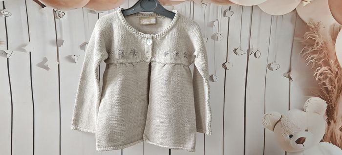 Gilet beige bébé fille 12 mois en Maille douce - photo numéro 2