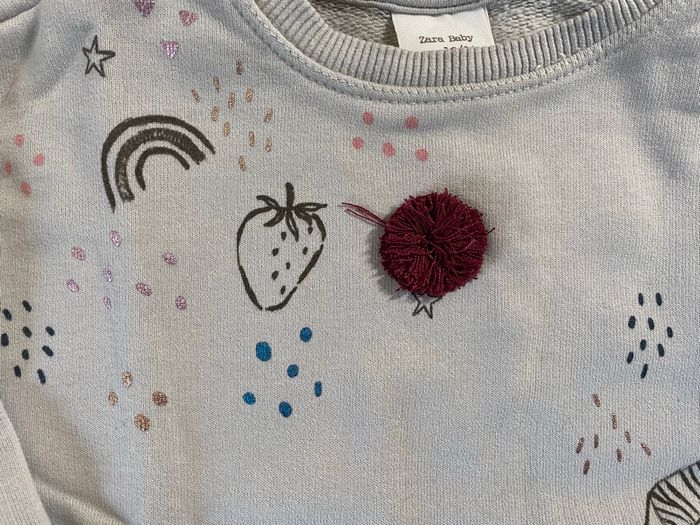 Zara Baby Sweat mauve Taille 18/24 mois - photo numéro 5