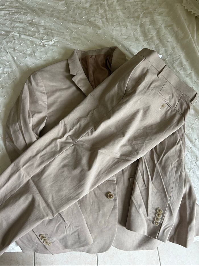 Ensemble Costume Celio beige - photo numéro 3