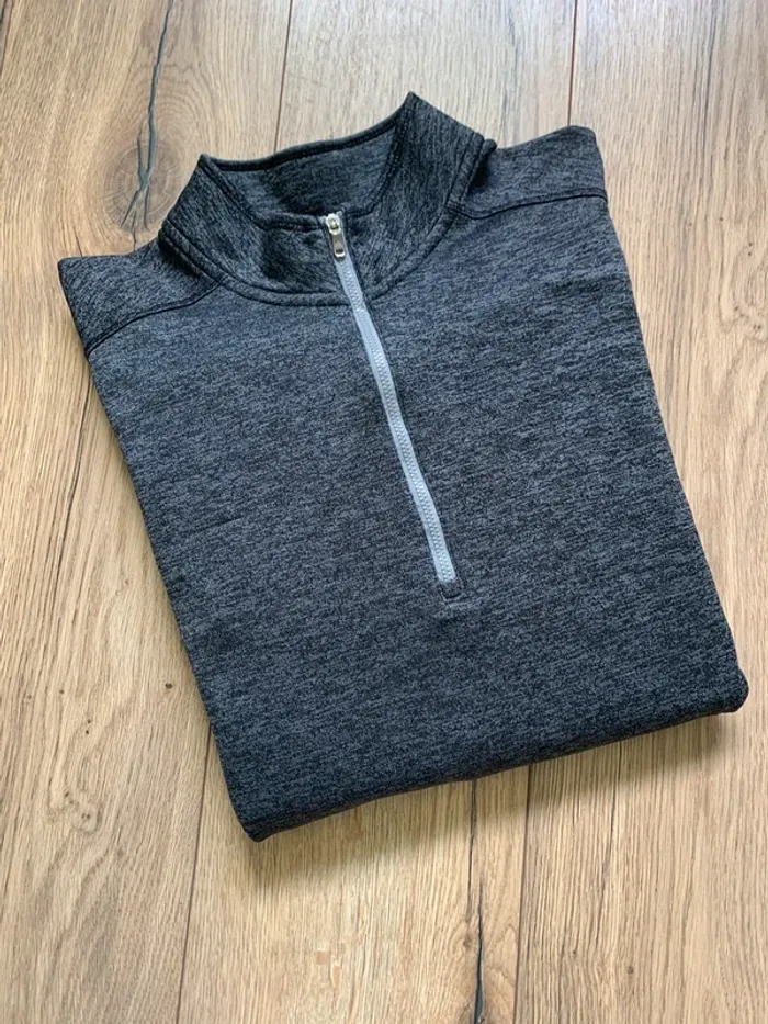 Sweat Adidas Homme - Gris, zip 1/4 - Manches longues - Excellent état - Taille XL - photo numéro 2