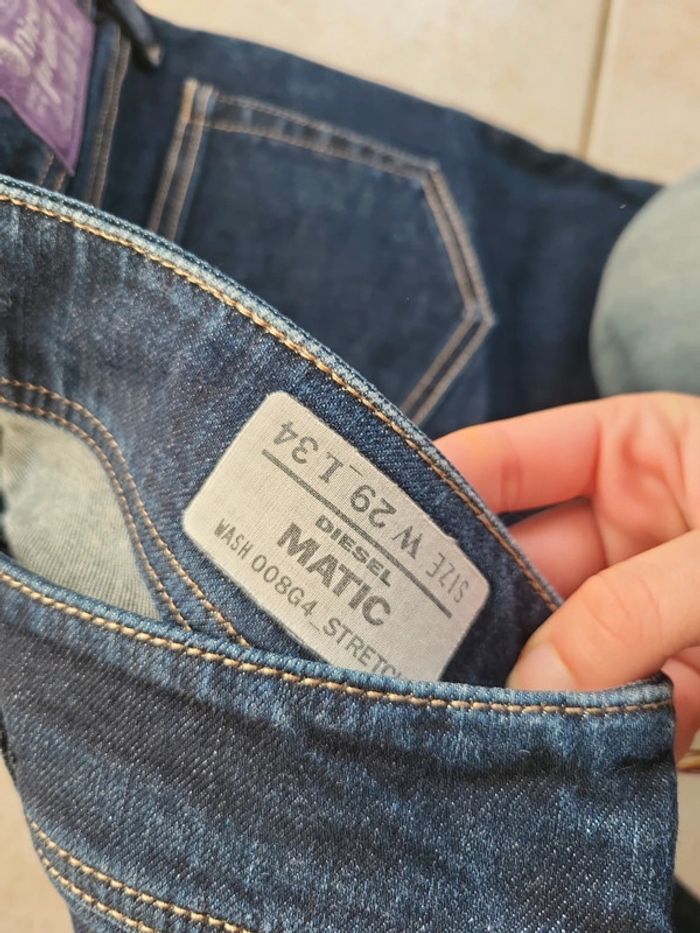 Jean bleu foncé Diesel - photo numéro 6