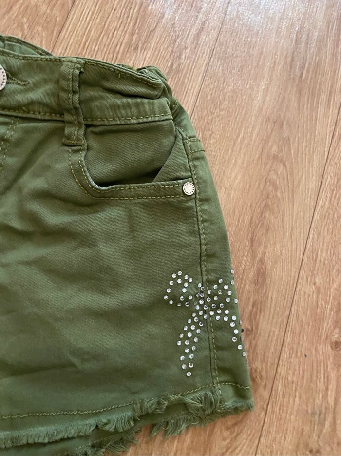 Short en jean kaki fille 6 ans - photo numéro 4