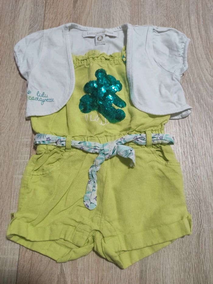 Ensemble Lulu castagnette 12 mois été - photo numéro 4
