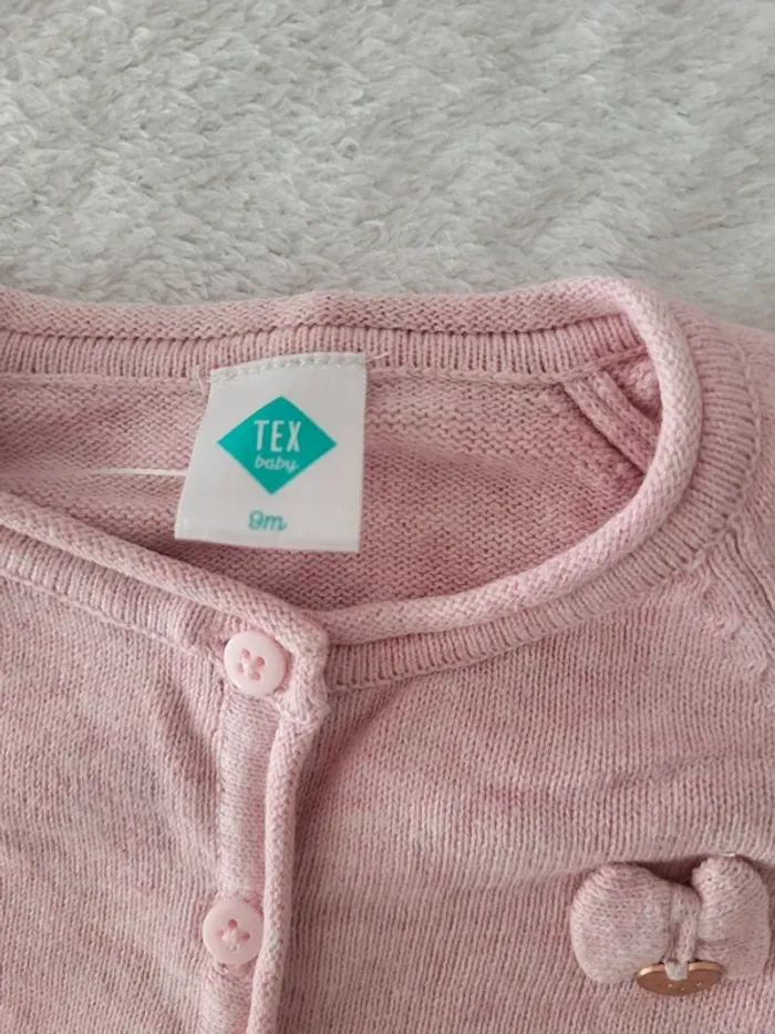 Gilet fin rose 09mois - photo numéro 2