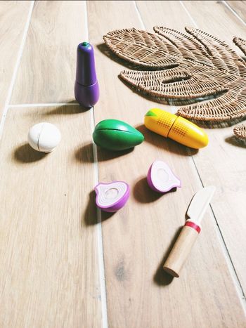 🍄Jeu d'imitation - Dinette en bois légumes à scratch - marque Oxybul - 