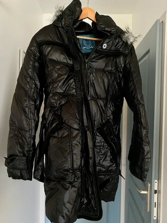 Manteau doudoune longue noire neuve Bonobo taille XL