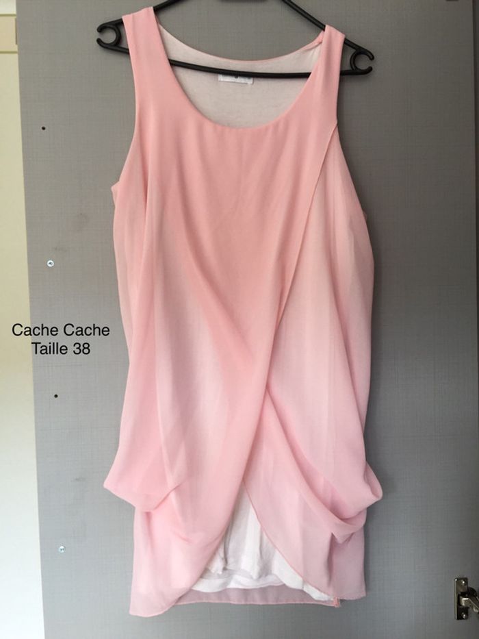Robe rose/crème Cache Cache Taille 38
