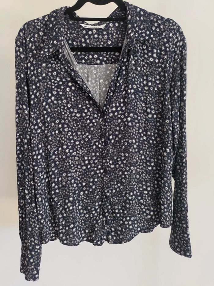 Camaïeu chemise fleurs marine 44