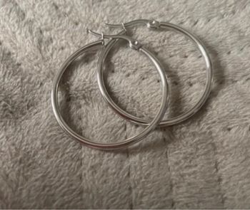 Boucle d’oreille créole 4 cm en acier inoxydable 