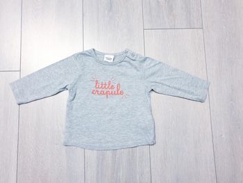 Maillot manche longue gris. Garçon 6 mois. Marque Tape à l'oeil