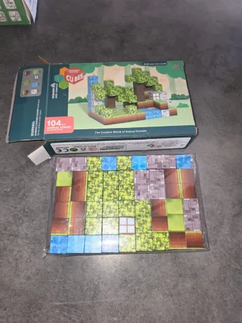[NEUF] Forêt en cubes magnétiques minecraft