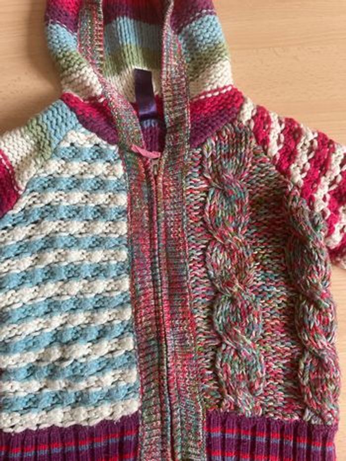 Gilet patchwork taille 5/6 ans fille - photo numéro 2