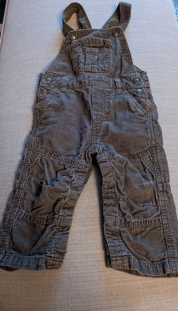 Salopette velours d'hiver mixte de la marque Obaibi taille 12 mois 