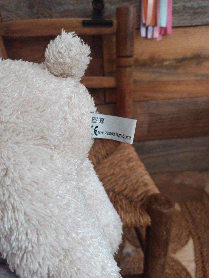 Peluche lapin blanc T C M BE - photo numéro 4