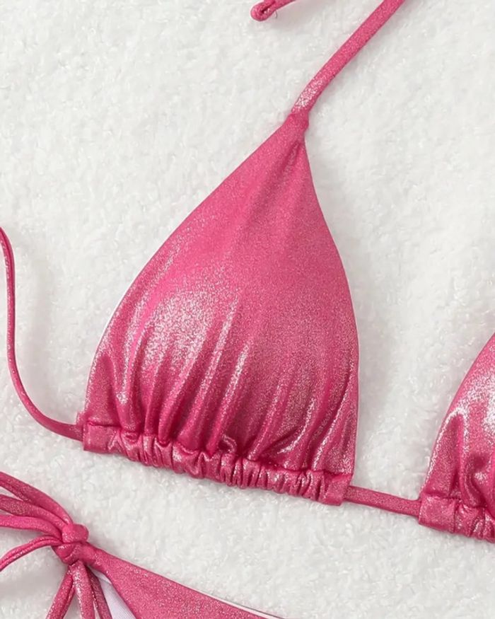 Maillot de bain 2 pièces rose poudré taille M neuf - photo numéro 2