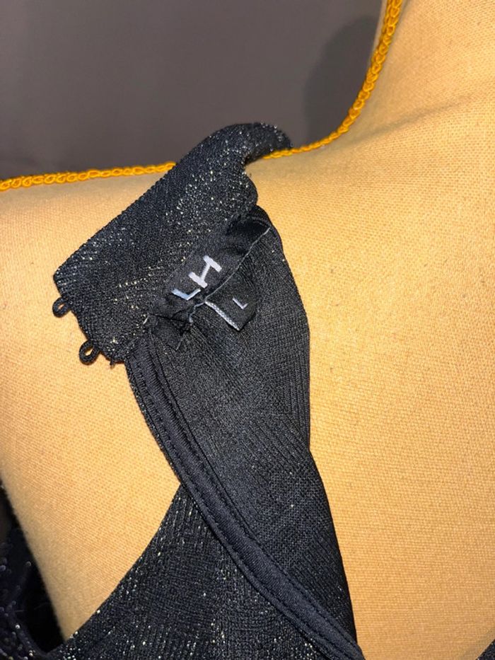 Top noir brillant la halle taille L - photo numéro 6