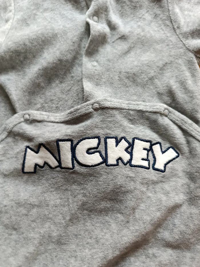 Pyjama velours Mickey Disney 6 mois - photo numéro 5
