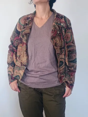 Veste Perfecto imprimé cachemire / paisley M/L