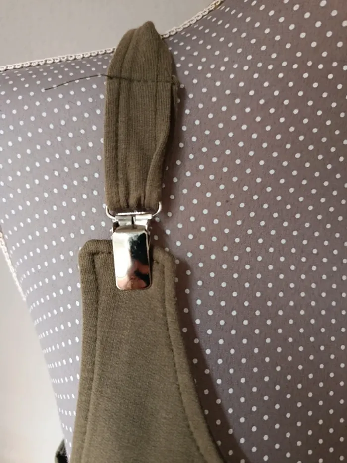 Robe salopette kaki à bretelles Taille S / M - photo numéro 4