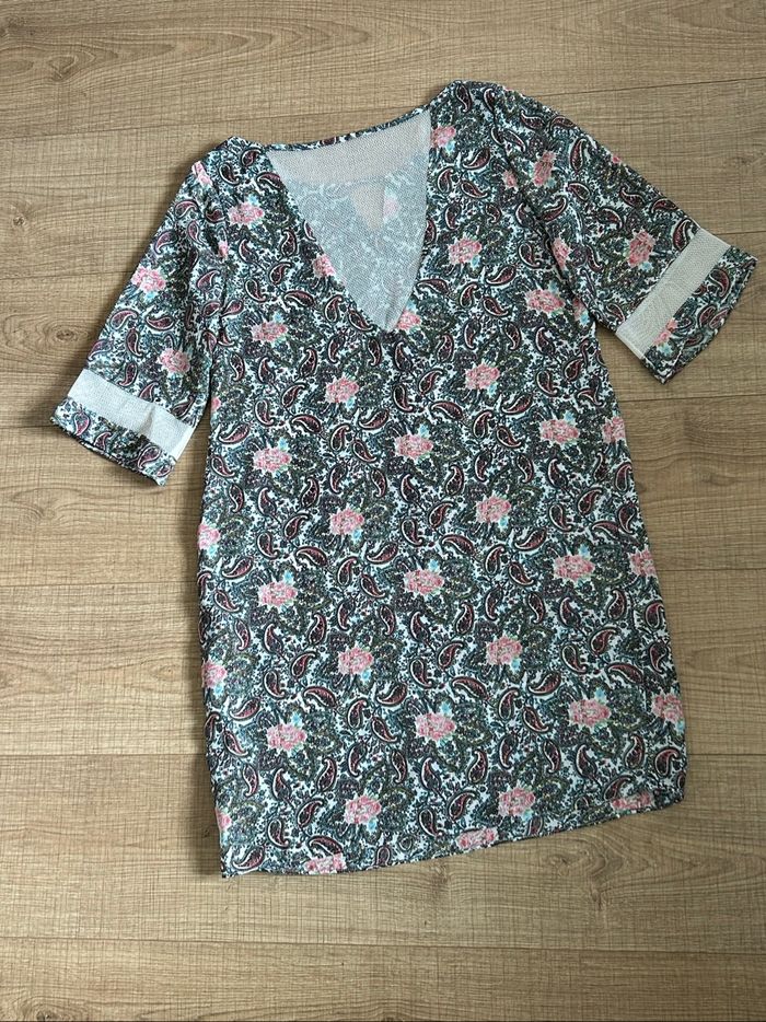 Robe imprimée à manches courtes An’ge taille 2 jamais portée - photo numéro 8