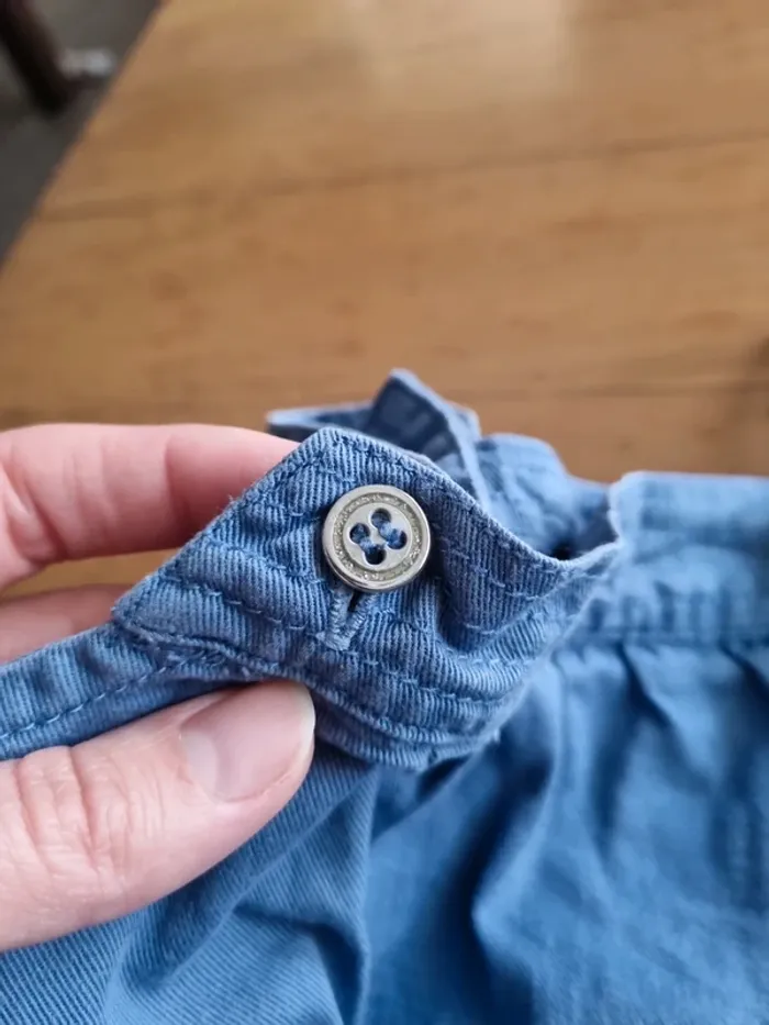 Robe bretelles u tout petits 24 mois bleue très bon état - photo numéro 3