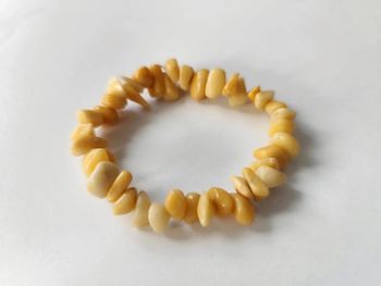 Bracelet élastique en pierre jade jaune