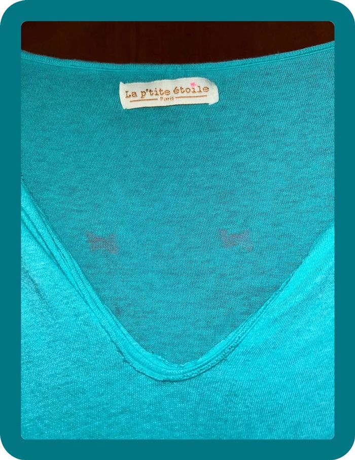 T-shirt vert menthe/turquoise 38 40 la p’tite étoile - photo numéro 3
