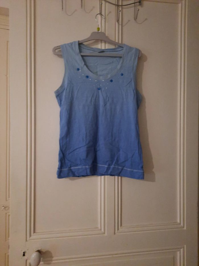 Debardeur dégradé bleu