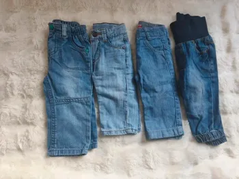 👶 Lot de 4 jeans bébé garçon – 6 mois
