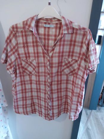 Chemisier carreaux rouge