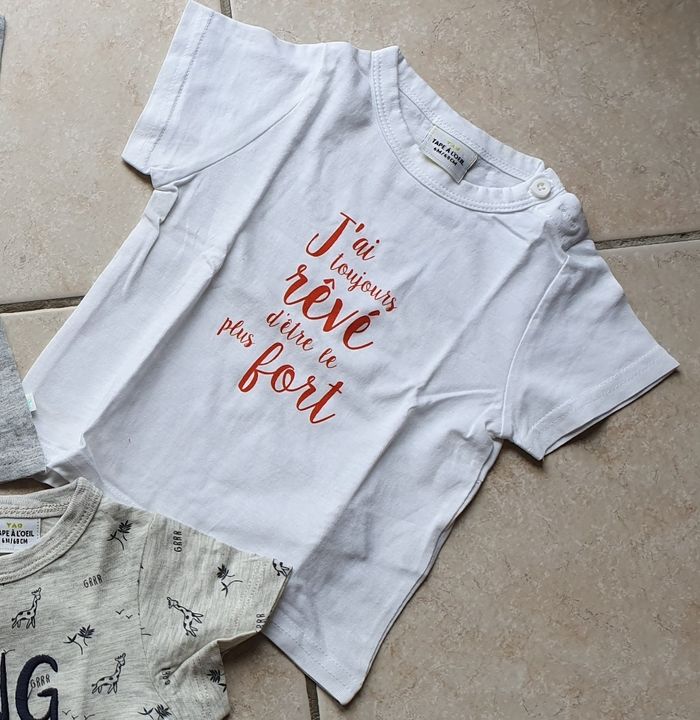 Lot t-shirts bébé - photo numéro 2