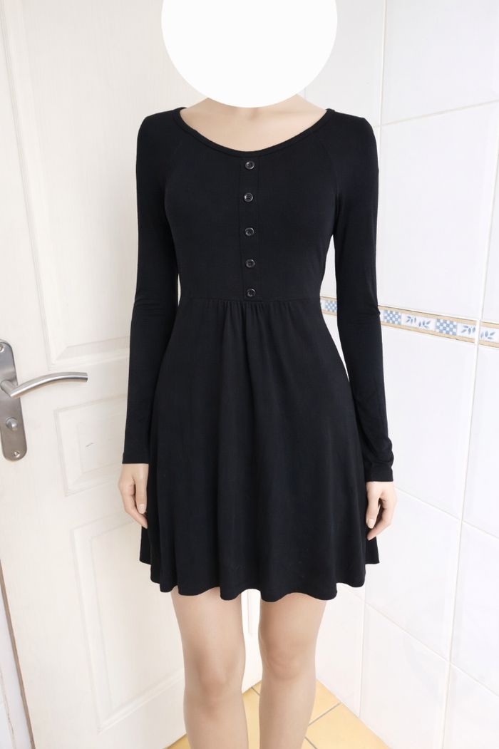 Jolie robe noir fluide femme fil d'écume taille M/38