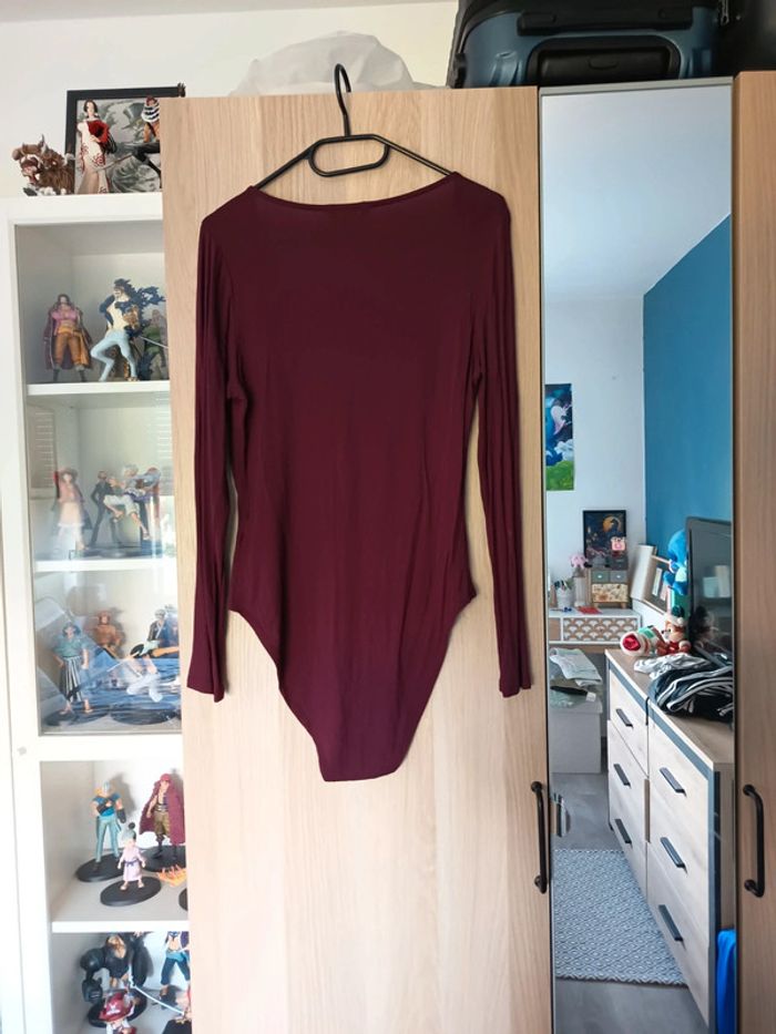 Bodies body manches longues bordeaux new look - Taille L 40 - photo numéro 4