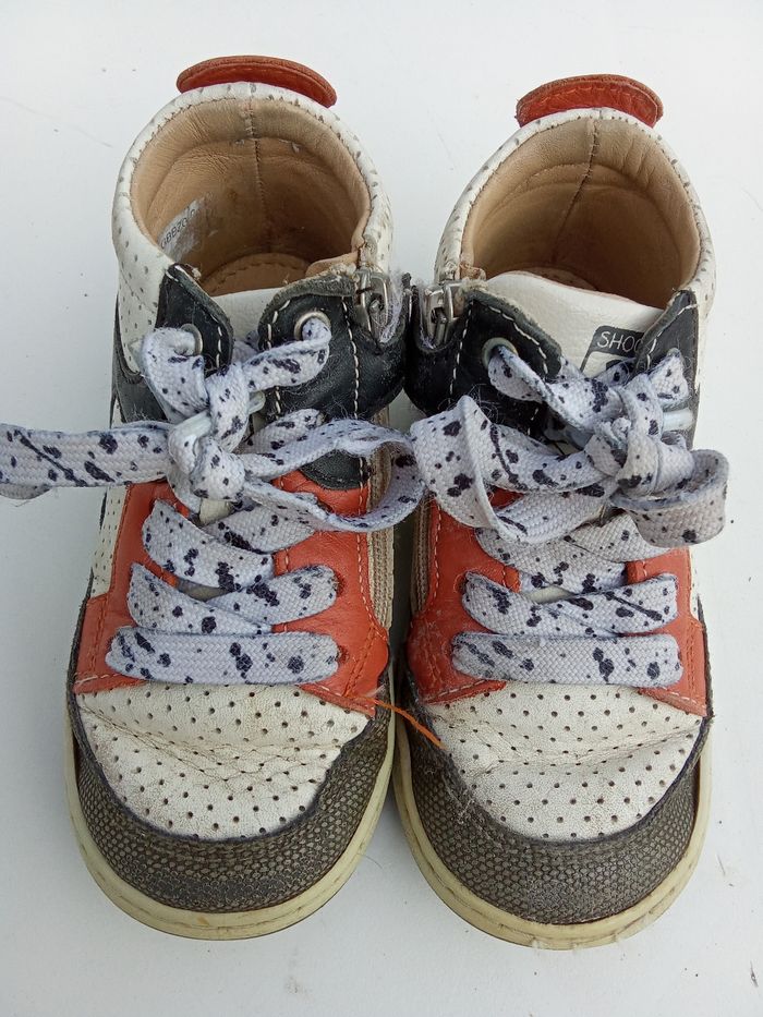 Chaussures garçon taille 24 montantes, hiver, cuir, à lacets, à enfiler - photo numéro 2