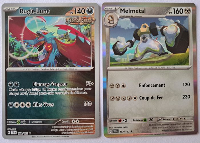 🃏 Lot de 7 cartes Pokémon brillantes holo reverse EV Forces Temporelles 2024 - photo numéro 5