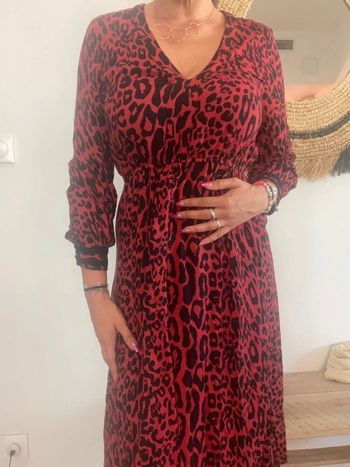 Robe longue léopard Zara