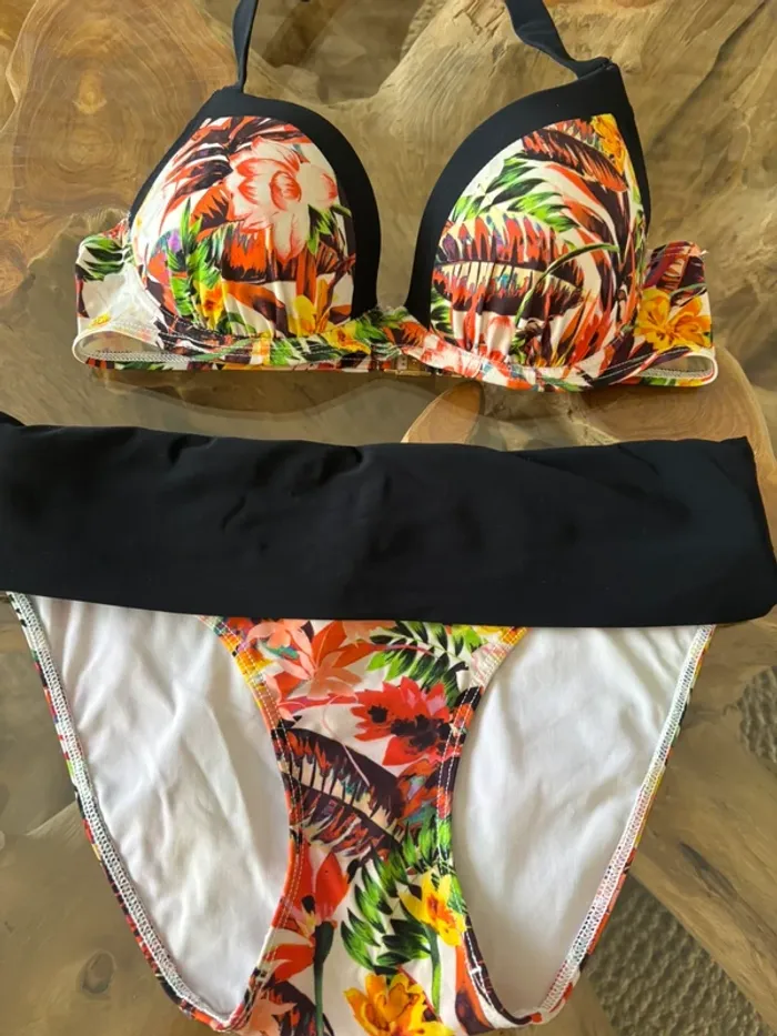 Maillot de bain 2 pièces Aubade fleurs 36 - photo numéro 3