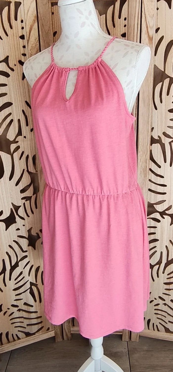 Robe d'été fluide et légère - Rose poudré - Taille L - photo numéro 3