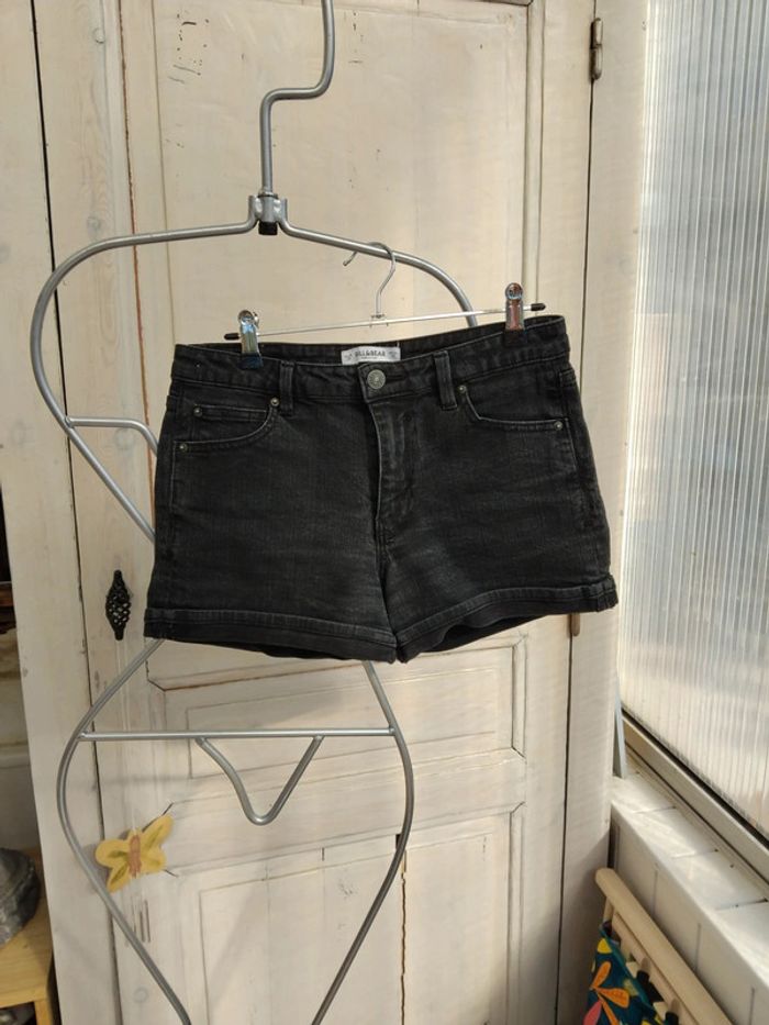 Short en jean noir