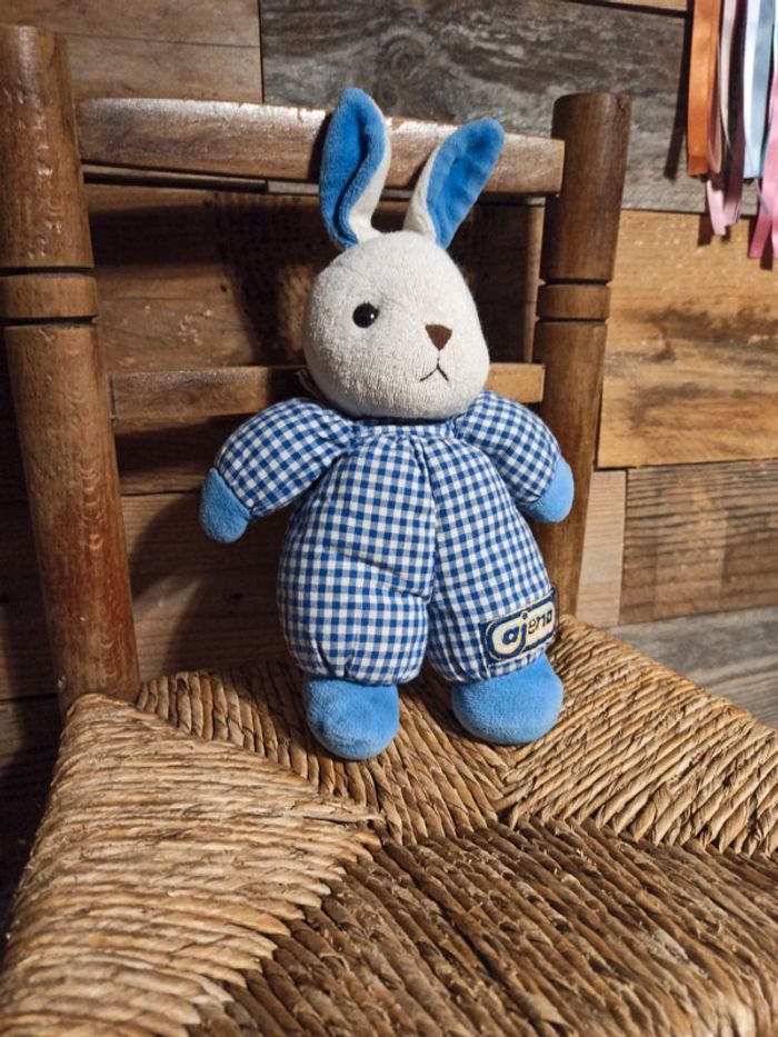 Doudou hochet lapin ajena vintage - photo numéro 2