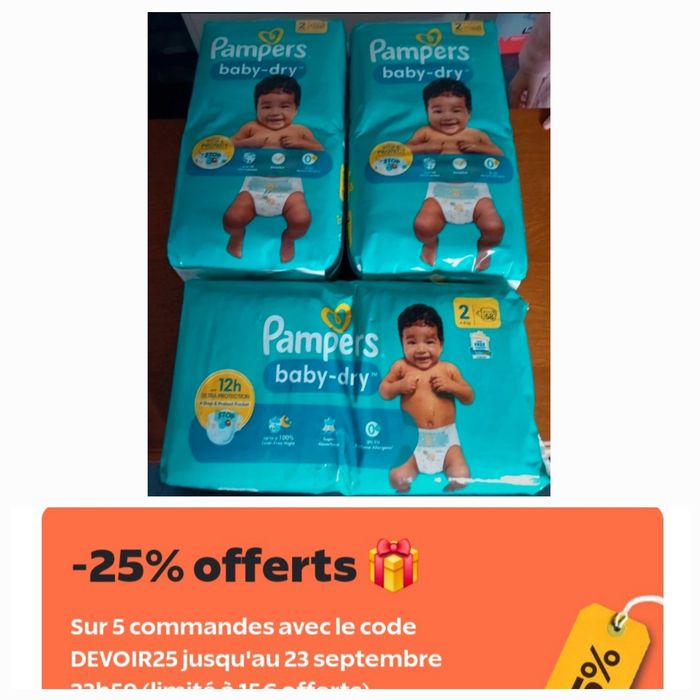 Couche pampers taille 2