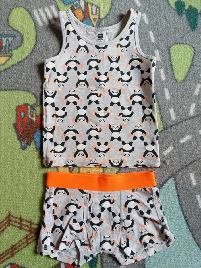Ensemble maillot de corps et boxer taille 98-104 cm, 2-4 ans
