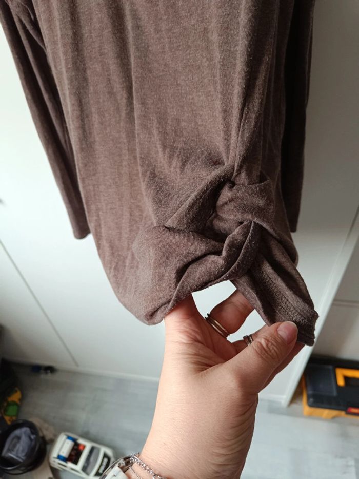T-shirt marron - photo numéro 2